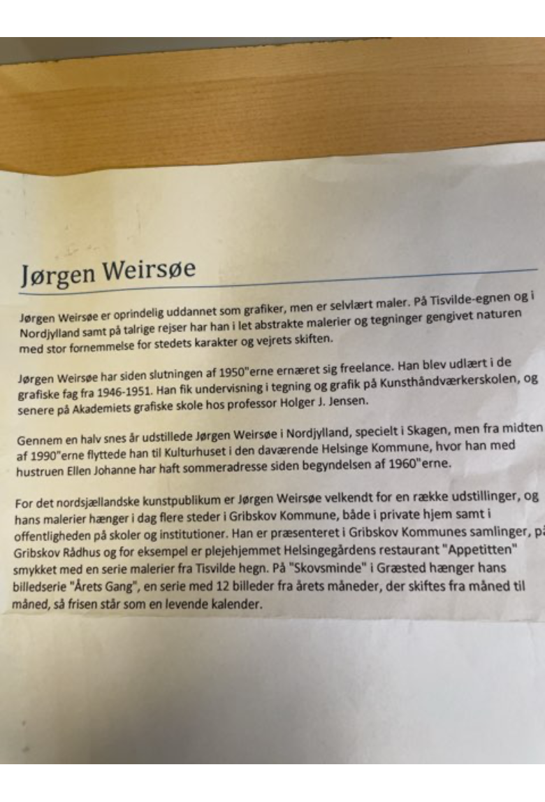 Maleri af Jørgen Weirsøe
